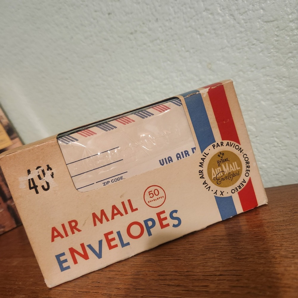 AIR MAIL ENVELOPES Box of 50‎ VINTAGE NOS 6.5 " X 3.45" Hytone Westab USA